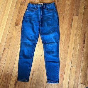 Everlane curvy high rise skinny jean mid blue wash